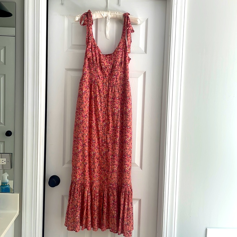 NWT JCrew floral midi dress size 4 coral, peach